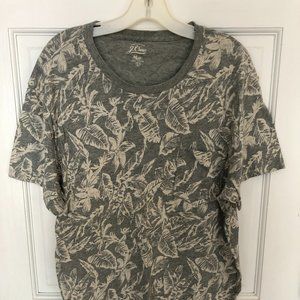 Grey floral t-shirt J Crew